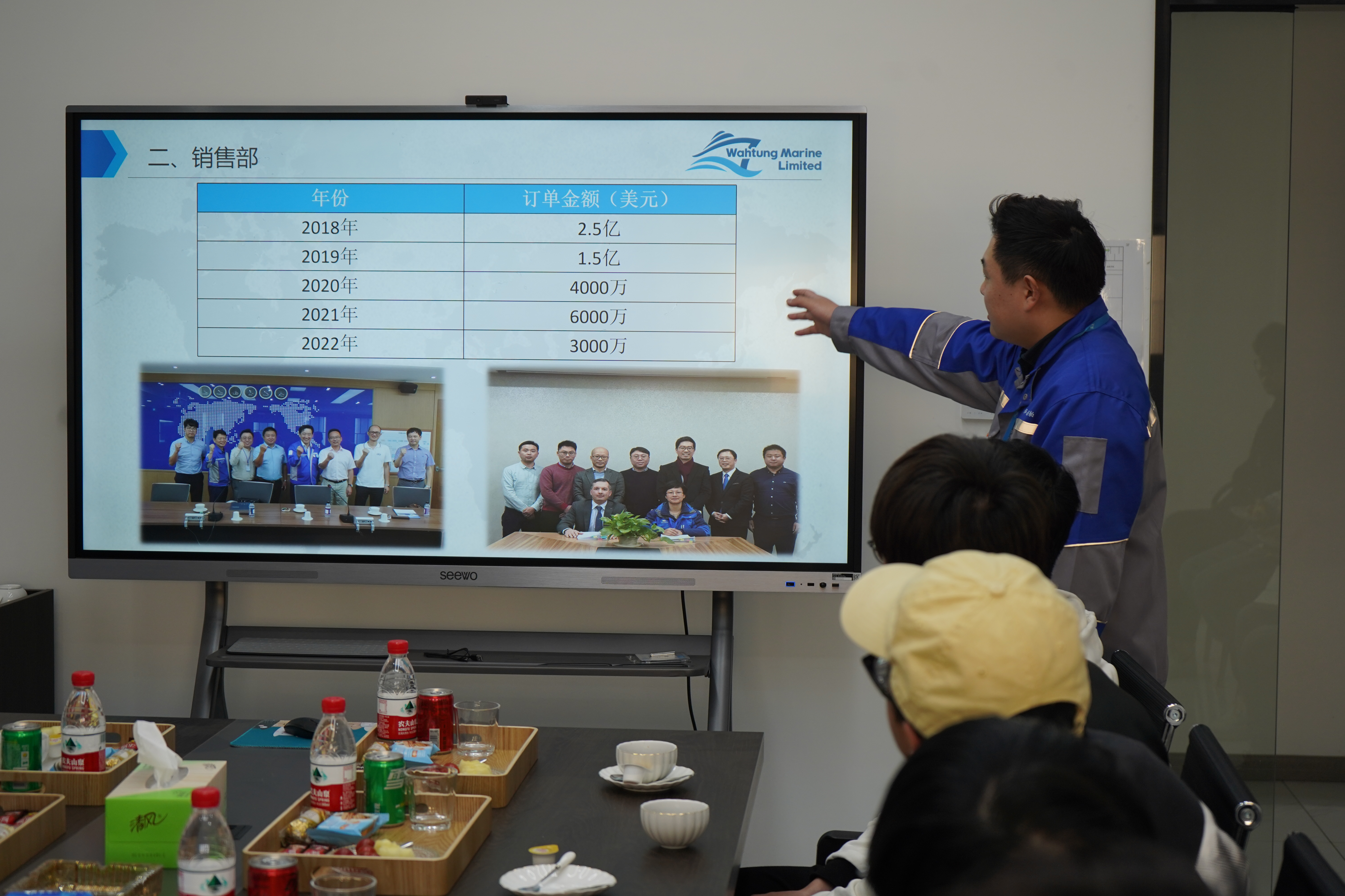 1681448447931680.jpg 图2 公司员工为在座人员讲解公司现状.JPG