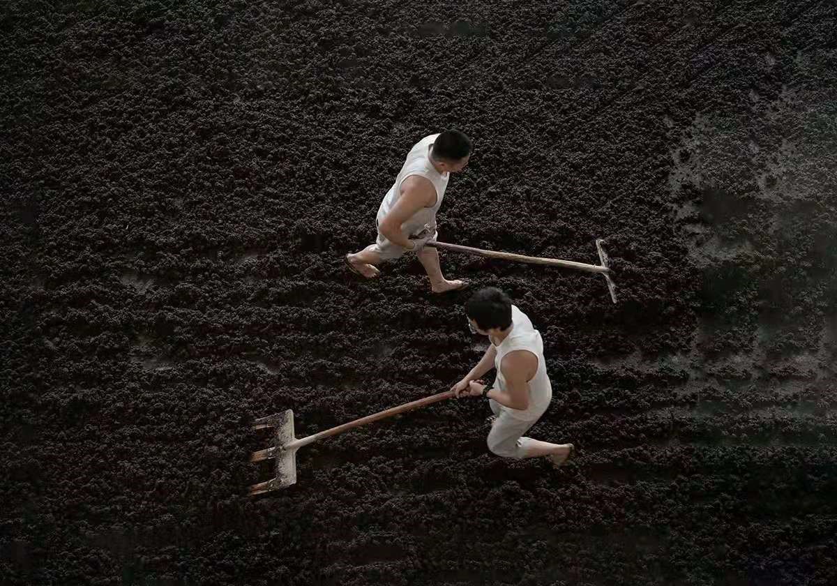 1630036634148352.jpg 图为摊凉的过程1.jpg